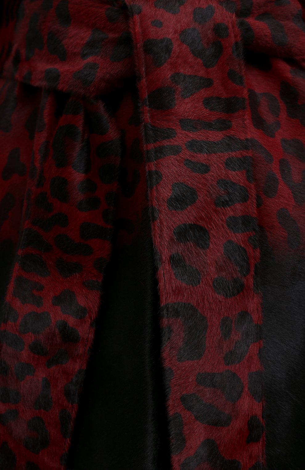 Женская дубленка с поясом TOM FORD бордового цвета, арт. CPL641-LEP002 | Фото 5 (Женское Кросс-КТ: Мех; Рукава: Длинные; Материал внешний: Натуральный мех; Длина (верхняя одежда): Длинные; Материал подклада: Шелк)