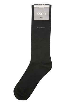 Мужские хлопковые носки BOSS черного цвета, арт. 50272198 | Фото 1 (Материал внешний: Хлопок; Кросс-КТ: бельё)