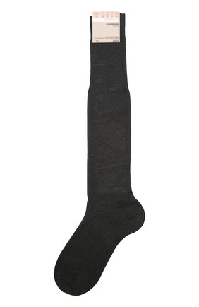 Мужские шерстяные гольфы BRIONI темно-серого цвета, арт. 0VML/P3Z19 | Фото 1 (Материал внешний: Хлопок; Кросс-КТ: бельё)