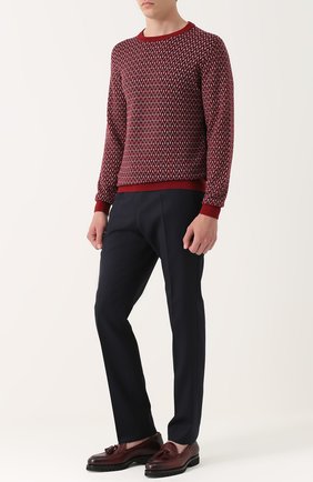 Мужские кожаные лоферы с кисточками KITON бордового цвета по цене 162500 руб., арт. USSH0USN00150 | Фото 2 Мужские кожаные лоферы с кисточками KITON бордового цвета, арт. USSH0USN00150 | Фото 2