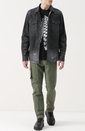 Мужские хаки хлопковые брюки прямого кроя Marcelo Burlon, арт. CMCA096F17516082 купить в ЦУМ | Фото №1 Хлопковые брюки прямого кроя Marcelo Burlon хаки | Фото №1