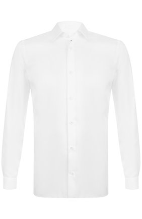 Мужская белая хлопковая сорочка с воротником кент Z Zegna, арт. 205240/9DFLER купить в ЦУМ | Фото №1 Хлопковая сорочка с воротником кент Z Zegna белая | Фото №1