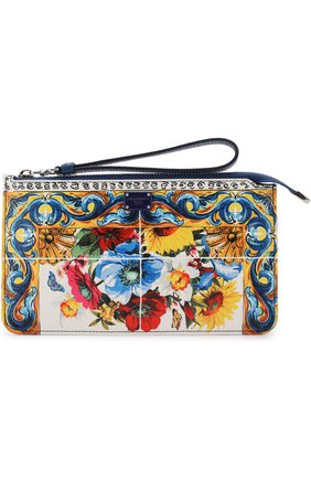 Кожаный кошелек с принтом на молнии Dolce & Gabbana, разноцветного цвета, арт. 0116/BI0931/AI420 в ЦУМ | Фото №1 Кожаный кошелек с принтом на молнии Dolce & Gabbana разноцветного цвета | Фото №1