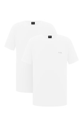 Мужская комплект из двух футболок BOSS белого цвета, арт. 50325405 | Фото 1 (Статус проверки: Проверена категория; Материал внешний: Хлопок; Рукава: Короткие; Длина (для топов): Стандартные; Кросс-КТ: домашняя одежда; Мужское Кросс-КТ: Футболка-белье)