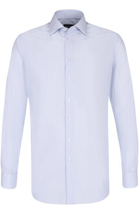 Мужская хлопковая сорочка с воротником кент GIORGIO ARMANI голубого цвета по цене 43900 руб., арт. ZSCMRT/ZS75C | Фото 1 Мужская хлопковая сорочка с воротником кент GIORGIO ARMANI голубого цвета, арт. ZSCMRT/ZS75C | Фото 1