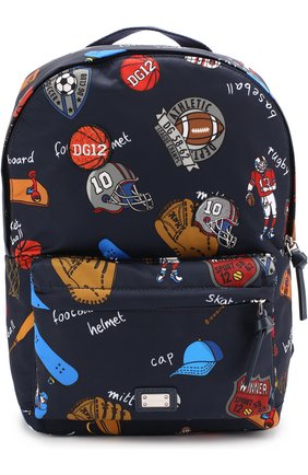 Рюкзак с принтом Dolce & Gabbana темно-синего цвета, арт. 0130/EM0034/AD770 в ЦУМ | Фото №1 Рюкзак с принтом Dolce & Gabbana темно-синего цвета | Фото №1