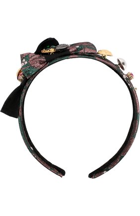 Ободок с бантами с декором Dolce & Gabbana бронзового цвета, арт. 0131/LB1L05/FJM2C в ЦУМ | Фото №1 Ободок с бантами с декором Dolce & Gabbana бронзового цвета | Фото №1