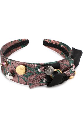 Ободок с бантами с декором Dolce & Gabbana бронзового цвета, арт. 0131/LB1L05/FJM2C в ЦУМ | Фото №2 Ободок с бантами с декором Dolce & Gabbana бронзового цвета | Фото №2