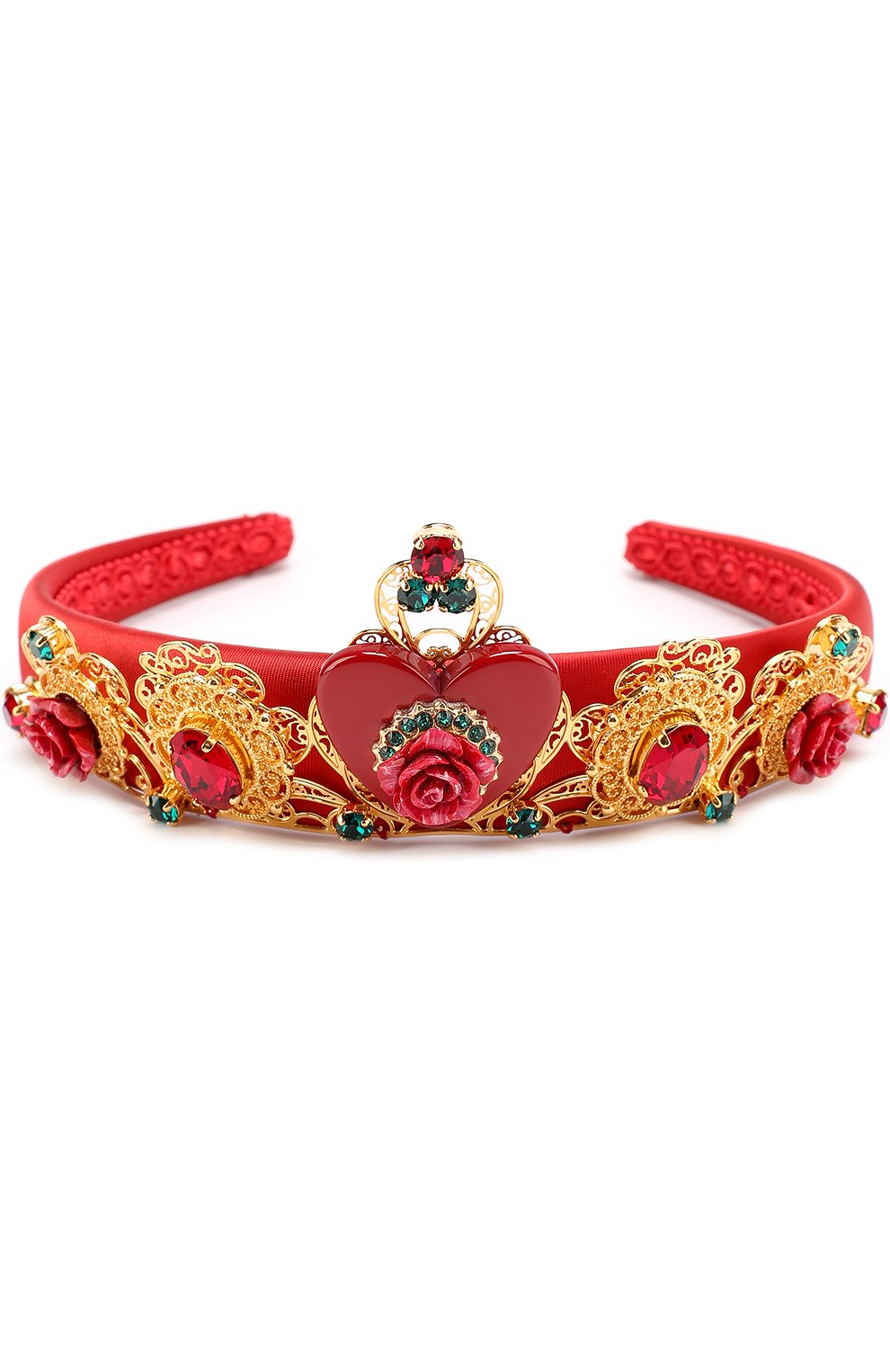 Ободок с декором Dolce & Gabbana золотого цвета, арт. 0131/WHJ6J8/W1111 в ЦУМ | Фото №2 Ободок с декором Dolce & Gabbana золотого цвета | Фото №2
