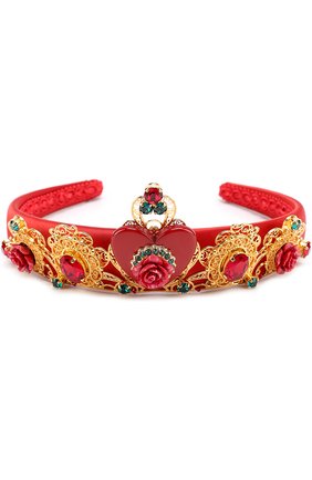Ободок с декором Dolce & Gabbana золотого цвета, арт. 0131/WHJ6J8/W1111 в ЦУМ | Фото №2 Ободок с декором Dolce & Gabbana золотого цвета | Фото №2