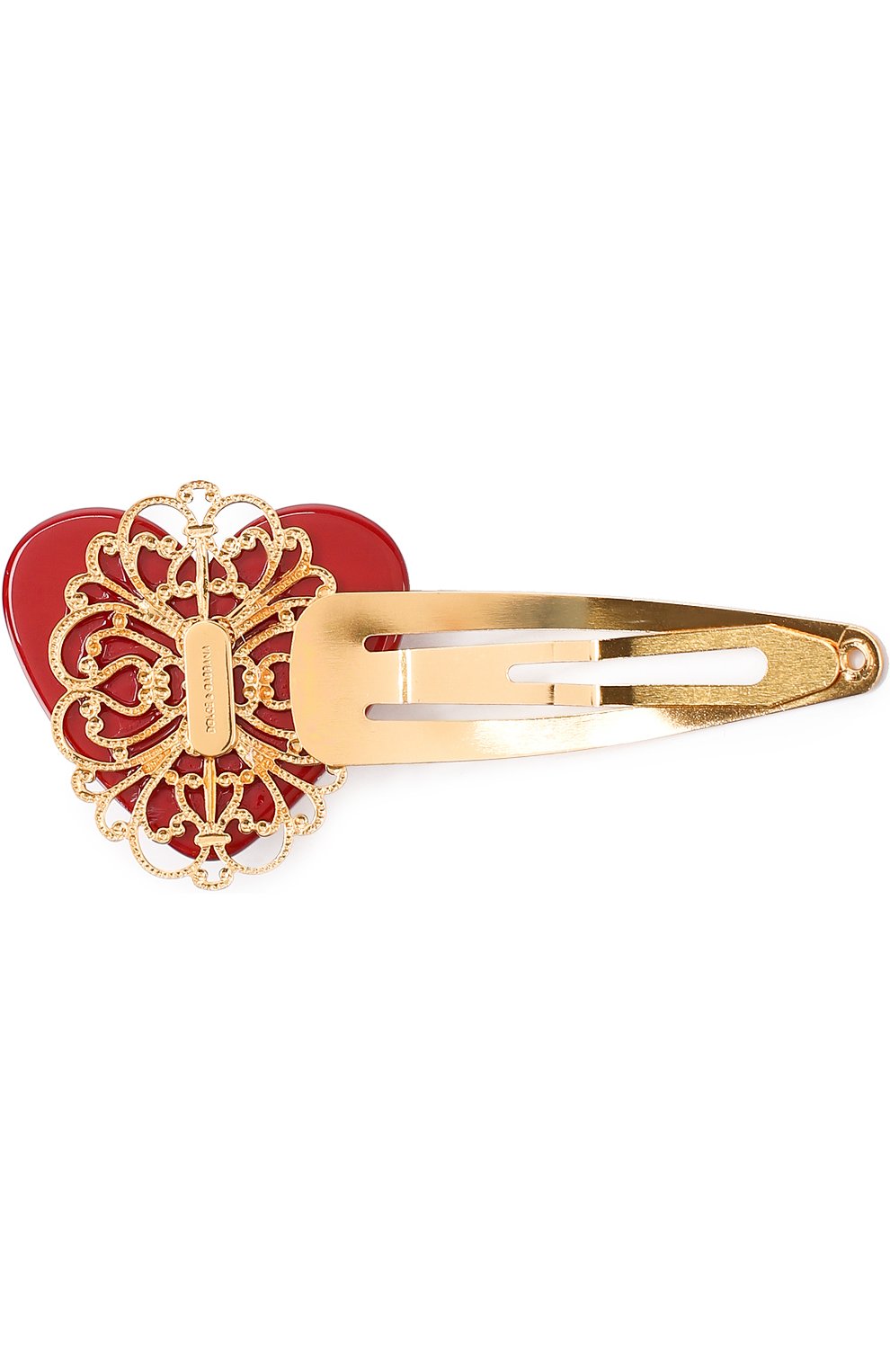 Заколка с декором Dolce & Gabbana золотого цвета, арт. 0131/WHJ6J5/W1111 в ЦУМ | Фото №2 Заколка с декором Dolce & Gabbana золотого цвета | Фото №2