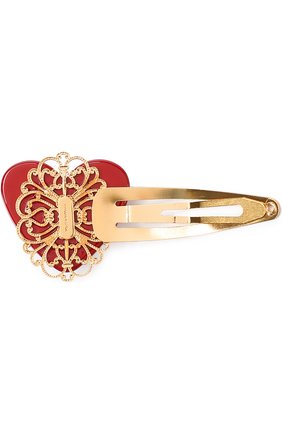 Заколка с декором Dolce & Gabbana золотого цвета, арт. 0131/WHJ6J5/W1111 в ЦУМ | Фото №2 Заколка с декором Dolce & Gabbana золотого цвета | Фото №2