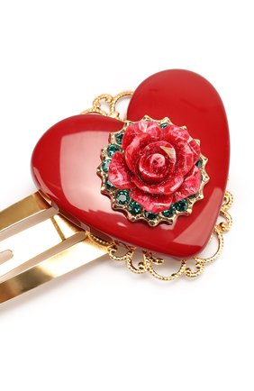 Заколка с декором Dolce & Gabbana золотого цвета, арт. 0131/WHJ6J5/W1111 в ЦУМ | Фото №3 Заколка с декором Dolce & Gabbana золотого цвета | Фото №3