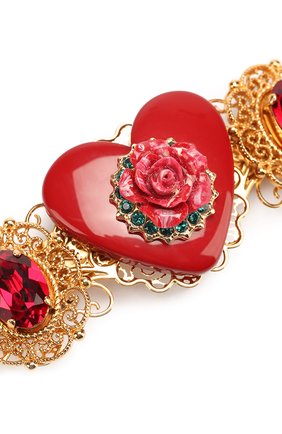 Заколка с декором Dolce & Gabbana золотого цвета, арт. 0131/WHJ6J6/W1111 в ЦУМ | Фото №3 Заколка с декором Dolce & Gabbana золотого цвета | Фото №3