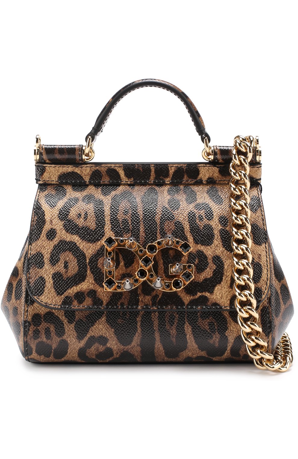 Женская сумка sicily mini с принтом DOLCE & GABBANA леопардовая цвета, арт. 0116/BB6387/AI648 купить в ЦУМ | Фото №5 Сумка Sicily mini с принтом Dolce & Gabbana леопардовая цвета | Фото №5