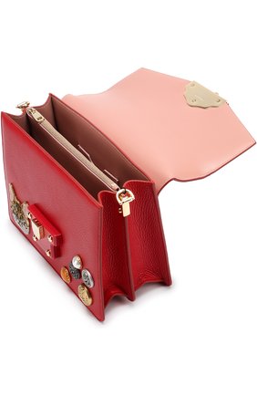Женская сумка lucia с аппликациями DOLCE & GABBANA красная цвета, арт. 0116/BB6350/AI528 купить в ЦУМ | Фото №4 Сумка Lucia с аппликациями Dolce & Gabbana красная цвета | Фото №4