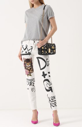 Женская сумка lucia с металлическим декором DOLCE & GABBANA черная цвета, арт. 0116/BB6344/AH014 купить в ЦУМ | Фото №2 Сумка Lucia с металлическим декором Dolce & Gabbana черная цвета | Фото №2