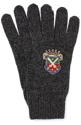 Мужские серые шерстяные перчатки с вышивкой Dolce & Gabbana, арт. 0135/GRG01Z/F85K1 купить в ЦУМ | Фото №1 Шерстяные перчатки с вышивкой Dolce & Gabbana серые | Фото №1