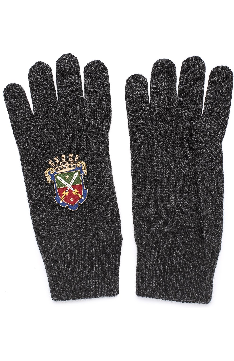Мужские серые шерстяные перчатки с вышивкой Dolce & Gabbana, арт. 0135/GRG01Z/F85K1 купить в ЦУМ | Фото №2 Шерстяные перчатки с вышивкой Dolce & Gabbana серые | Фото №2