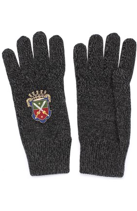 Мужские серые шерстяные перчатки с вышивкой Dolce & Gabbana, арт. 0135/GRG01Z/F85K1 купить в ЦУМ | Фото №2 Шерстяные перчатки с вышивкой Dolce & Gabbana серые | Фото №2