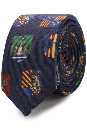 Шелковый галстук с принтом Dolce & Gabbana, темно-синего цвета, арт. 0135/GT142E/G0SUZ в ЦУМ | Фото №1 Шелковый галстук с принтом Dolce & Gabbana темно-синего цвета | Фото №1