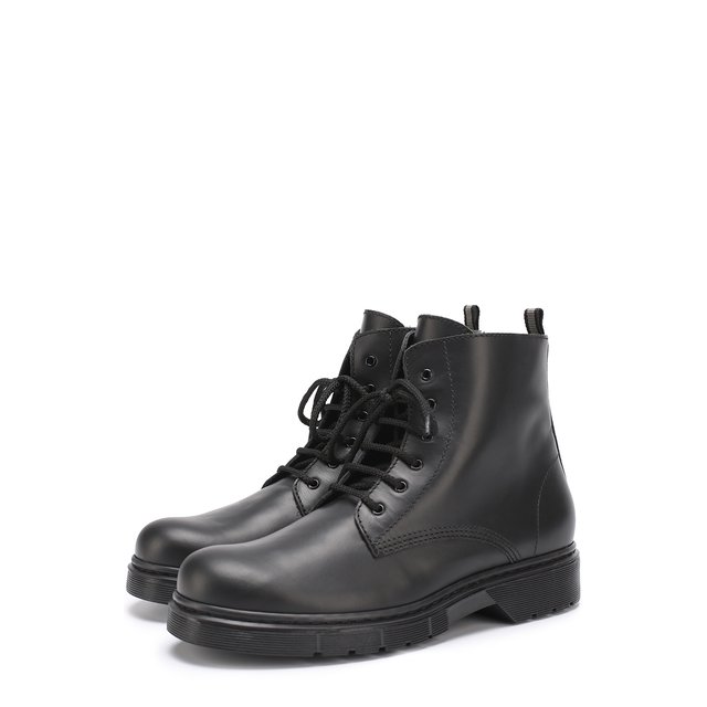 Кожаные ботинки на шнуровке с молнией Il Gufo G389/LEATHER CLAMAR/35-40