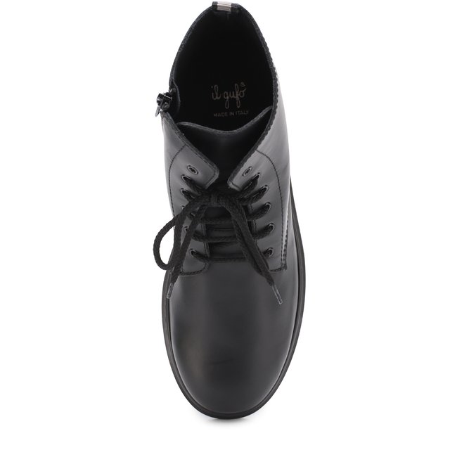 Кожаные ботинки на шнуровке с молнией Il Gufo G389/LEATHER CLAMAR/35-40 Фото 4