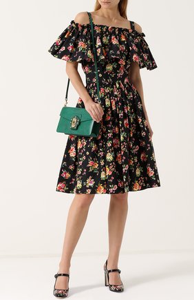 Женская сумка lucia из тисненой кожи DOLCE & GABBANA зеленая цвета, арт. 0116/BB6358/A1095 купить в ЦУМ | Фото №2 Сумка Lucia из тисненой кожи Dolce & Gabbana зеленая цвета | Фото №2