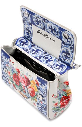 Женская сумка sicily small с принтом DOLCE & GABBANA синяя цвета, арт. 0116/BB6003/AI420 купить в ЦУМ | Фото №4 Сумка Sicily small с принтом Dolce & Gabbana синяя цвета | Фото №4