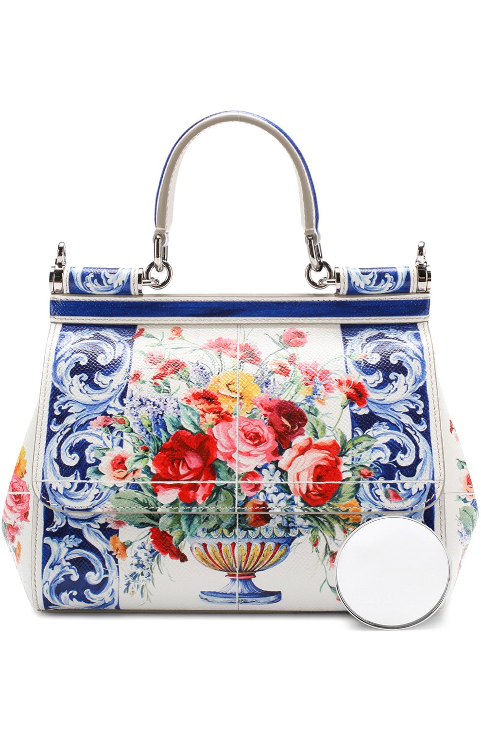 Женская сумка sicily small с принтом DOLCE & GABBANA синяя цвета, арт. 0116/BB6003/AI420 купить в ЦУМ | Фото №5 Сумка Sicily small с принтом Dolce & Gabbana синяя цвета | Фото №5