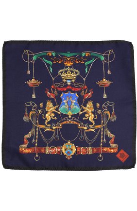 Мужской темно-синий шелковый платок с принтом Dolce & Gabbana, арт. 0135/GR412E/G0WFM купить в ЦУМ | Фото №2 Шелковый платок с принтом Dolce & Gabbana темно-синий | Фото №2