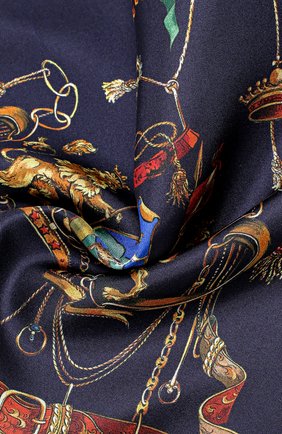 Мужской темно-синий шелковый платок с принтом Dolce & Gabbana, арт. 0135/GR412E/G0WFM купить в ЦУМ | Фото №3 Шелковый платок с принтом Dolce & Gabbana темно-синий | Фото №3