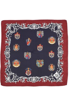 Мужской темно-синий шелковый платок с принтом Dolce & Gabbana, арт. 0135/GR412E/G0WFP купить в ЦУМ | Фото №2 Шелковый платок с принтом Dolce & Gabbana темно-синий | Фото №2