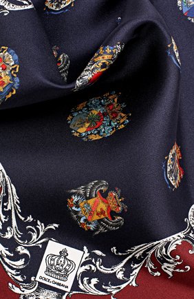 Мужской темно-синий шелковый платок с принтом Dolce & Gabbana, арт. 0135/GR412E/G0WFP купить в ЦУМ | Фото №3 Шелковый платок с принтом Dolce & Gabbana темно-синий | Фото №3