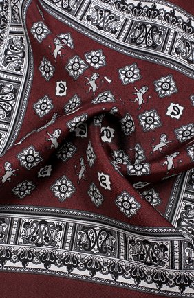 Мужской бордовый шелковый платок с принтом Dolce & Gabbana, арт. 0135/GR412E/G0WGA купить в ЦУМ | Фото №3 Шелковый платок с принтом Dolce & Gabbana бордовый | Фото №3
