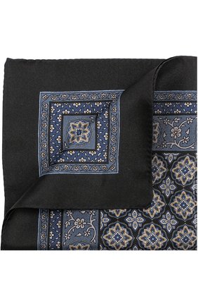 Мужской темно-синий шелковый платок с принтом Dolce & Gabbana, арт. 0135/GR412E/G0WGB купить в ЦУМ | Фото №1 Шелковый платок с принтом Dolce & Gabbana темно-синий | Фото №1