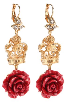 Женские золотые серьги с декоративными элементами и кристаллами swarovski Dolce & Gabbana, арт. 0136/WEJ6C3/W1111 купить в ЦУМ | Фото №2 Серьги с декоративными элементами и кристаллами Swarovski Dolce & Gabbana золотые | Фото №2