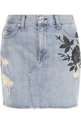 Женская голубая джинсовая юбка с вырезом Rag&Bone, арт. W1B12K168RAM купить в ЦУМ | Фото №1 Джинсовая юбка с вырезом Rag&Bone голубая | Фото №1