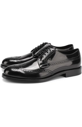 Мужской кожаные дерби с брогированием TOD’S черного цвета по цене 45200 руб., арт. XXM0XR00530AKTB999 | Фото 1 Мужской кожаные дерби с брогированием TOD’S черного цвета, арт. XXM0XR00530AKTB999 | Фото 1