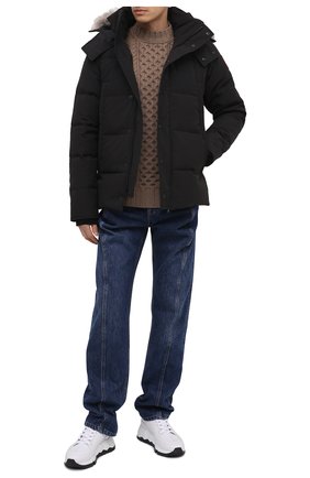Мужская пуховая куртка wyndham CANADA GOOSE черного цвета, арт. 3808M | Фото 2 (Материал подклада: Синтетический материал; Статус проверки: Проверена категория; Рукава: Длинные; Длина (верхняя одежда): Короткие; Мужское Кросс-КТ: Пуховик-верхняя одежда, Верхняя одежда, пуховик-короткий; Материал утеплителя: Пух и перо; Материал внешний: Синтетический материал; Кросс-КТ: Пуховик, Куртка)