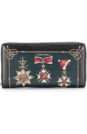 Кожаное портмоне на молнии с отделениями для кредитных карт и монет Dolce & Gabbana, черного цвета, арт. 0115/BP1672/AI475 в ЦУМ | Фото №1 Кожаное портмоне на молнии с отделениями для кредитных карт и монет Dolce & Gabbana черного цвета | Фото №1