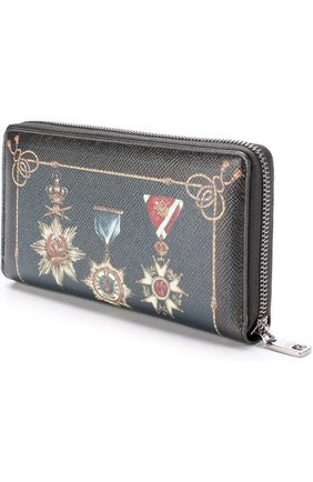 Кожаное портмоне на молнии с отделениями для кредитных карт и монет Dolce & Gabbana, черного цвета, арт. 0115/BP1672/AI475 в ЦУМ | Фото №2 Кожаное портмоне на молнии с отделениями для кредитных карт и монет Dolce & Gabbana черного цвета | Фото №2