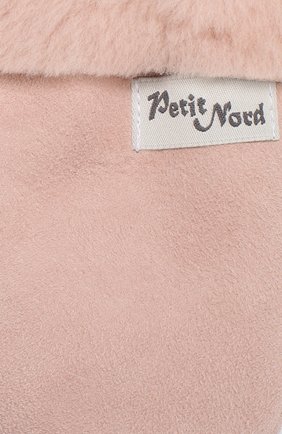 Детские кожаные варежки с отделкой мехом PETIT NORD розового цвета по цене 4995 руб., арт. 2110 | Фото 2 Детские кожаные варежки с отделкой мехом PETIT NORD розового цвета, арт. 2110 | Фото 2