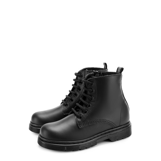 Кожаные ботинки на шнуровке с молнией Il Gufo G389/LEATHER CLAMAR/31-34
