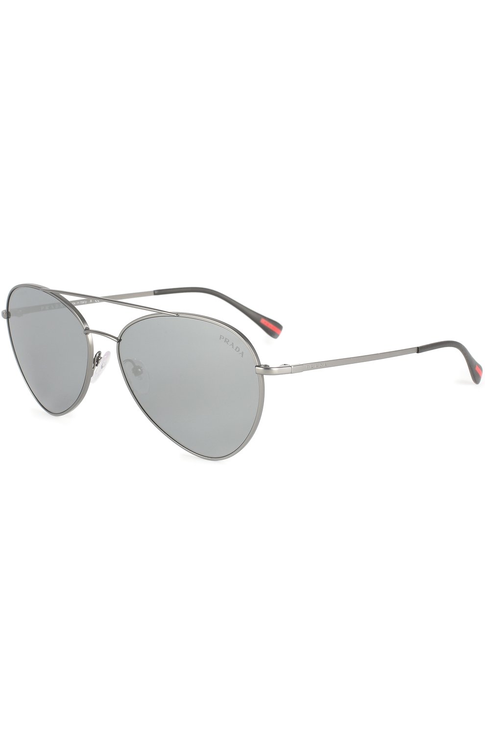 Женские солнцезащитные очки prada linea rossa PRADA серебряного цвета, арт. 50SS-7CQ5L0 | Фото 1
