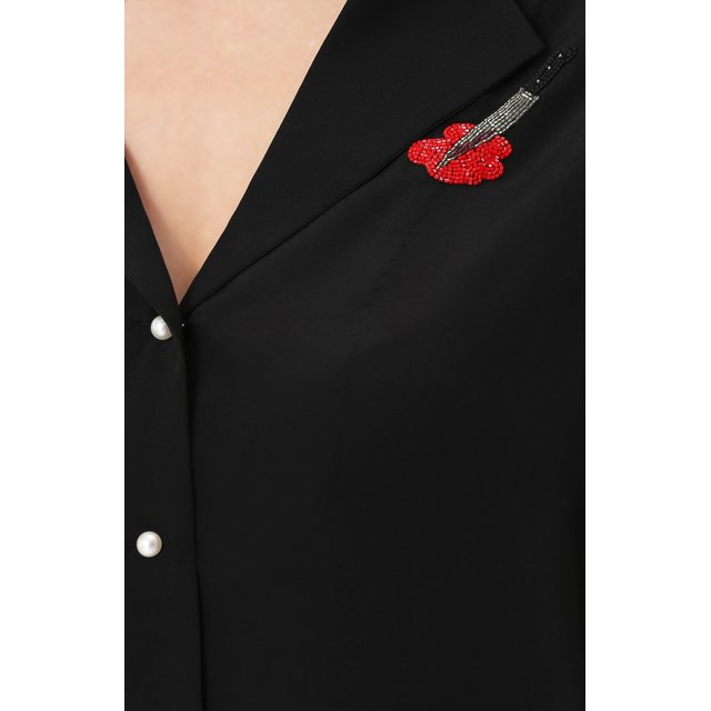 фото Шелковая блуза с укороченным рукавом olympia le-tan