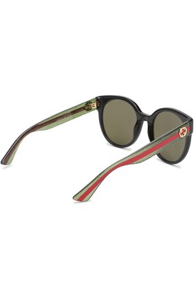Женские солнцезащитные очки GUCCI темно-зеленого цвета по цене 28500 руб., арт. 0035 002 | Фото 4 Женские солнцезащитные очки GUCCI темно-зеленого цвета, арт. 0035 002 | Фото 4