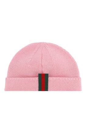 Детского шерстяная шапка GUCCI розового цвета по цене 6500 руб., арт. 459431/4K638 | Фото 2 Детского шерстяная шапка GUCCI розового цвета, арт. 459431/4K638 | Фото 2