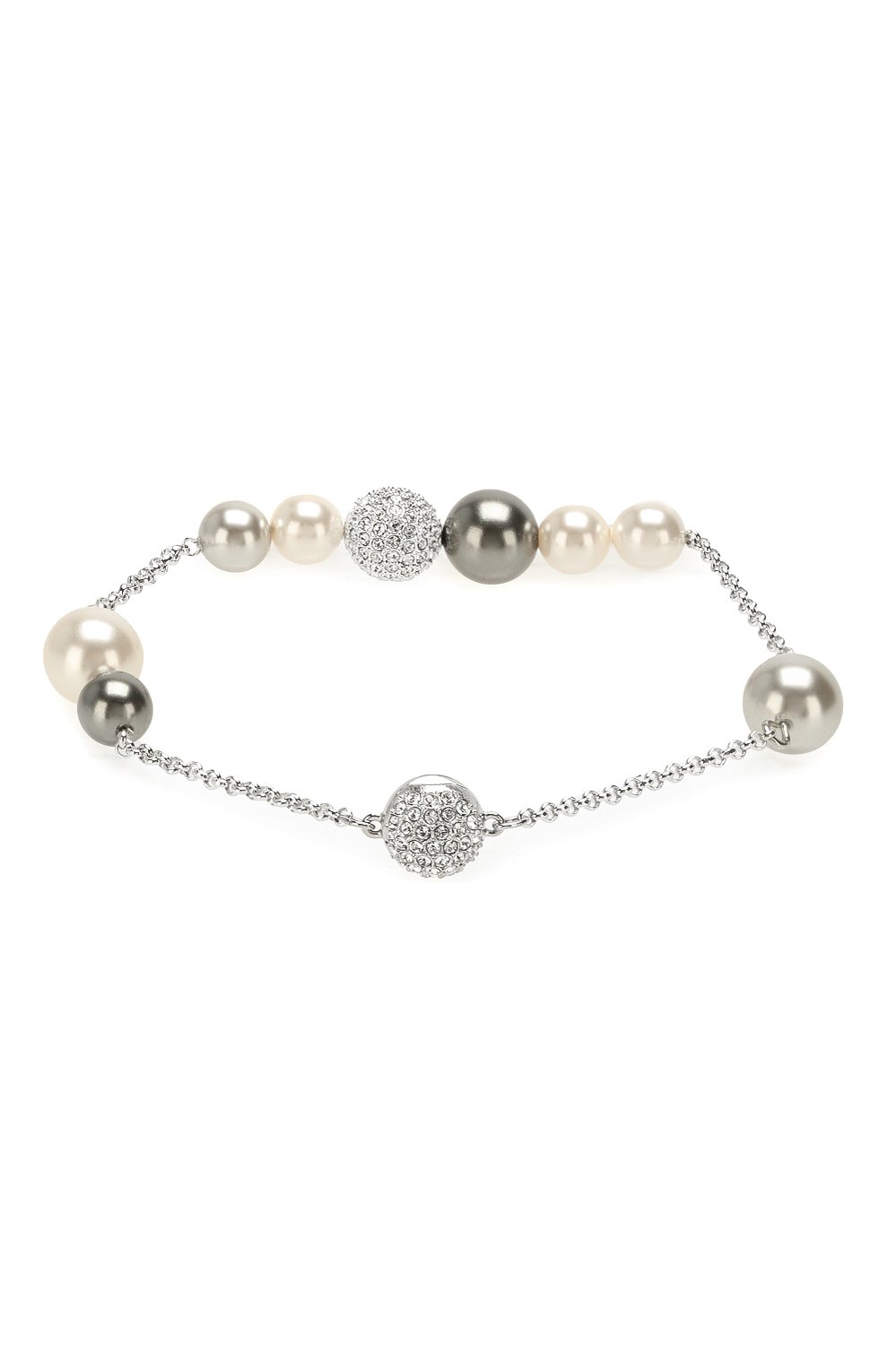 Женский браслет remix collection mixed gray crystal pearl SWAROVSKI серебряного цвета по цене 4840 руб., арт. 5365739 | Фото 2 Женский браслет remix collection mixed gray crystal pearl SWAROVSKI серебряного цвета, арт. 5365739 | Фото 2