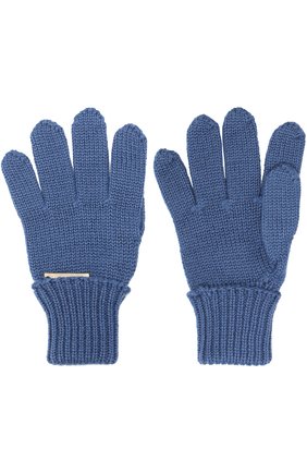 Детские шерстяные перчатки IL TRENINO синего цвета, арт. 17 5059/E3 | Фото 2 (Материал: Шерсть, Текстиль; Статус проверки: Проверено, Проверена категория)